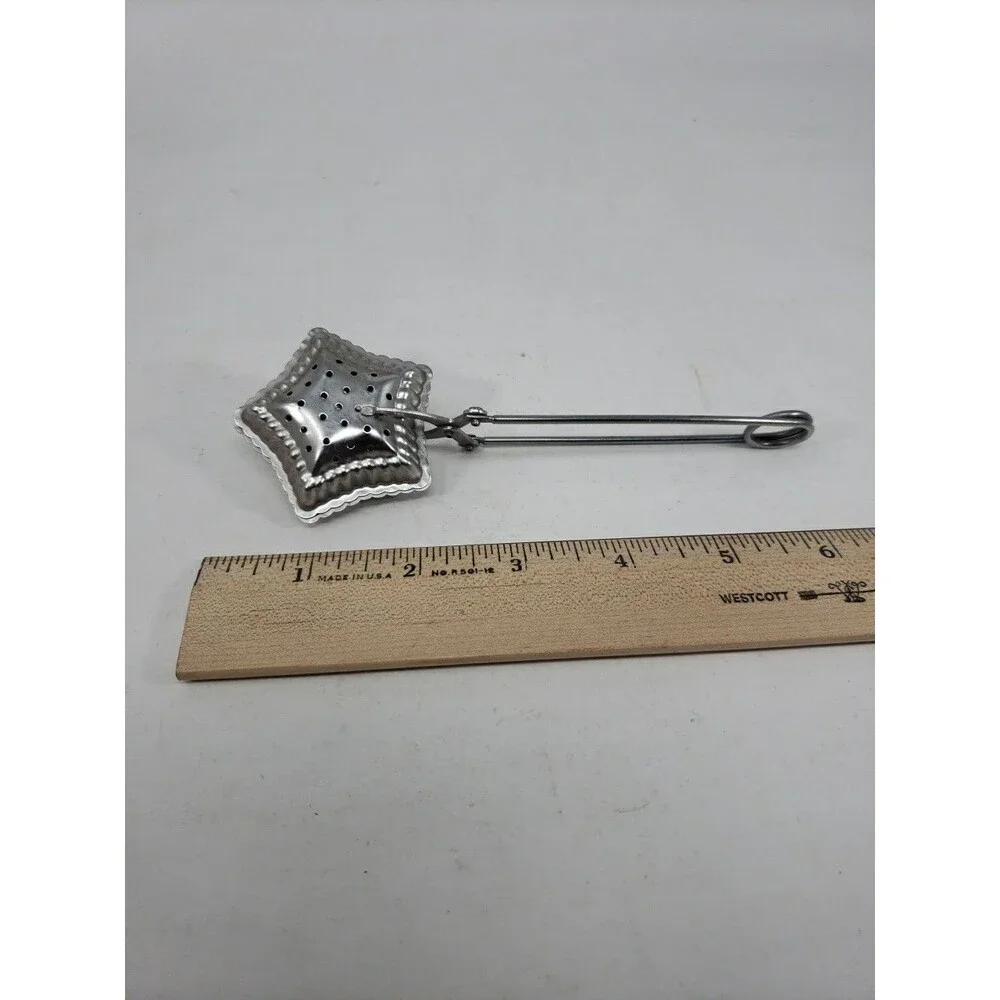 Vintage Star Shaped Metal Tea Infuser Tongs Loose Leaf Tea Steeper Strainer MCM